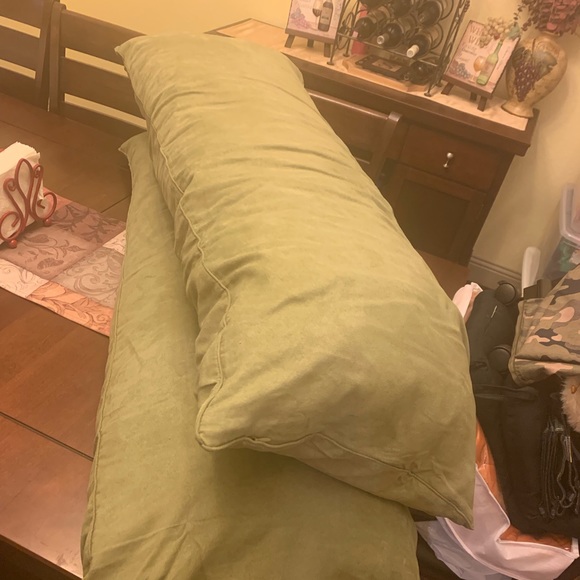 Zip Up Olive Green Super Soft Body Pillow Covers